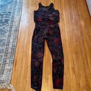 Athleta cropped tank and leggings set